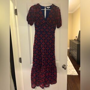 NSR blue and red lace dress